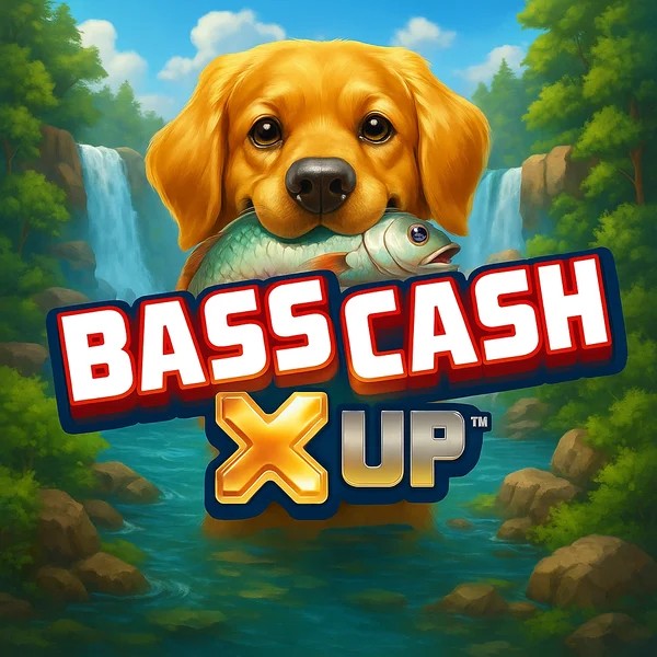Bass Cash X UP logo by Alchemy Gaming at PlayMojo Casino