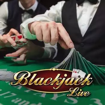 Live Blackjack slot logo by Evolution at PlayMojo Casino