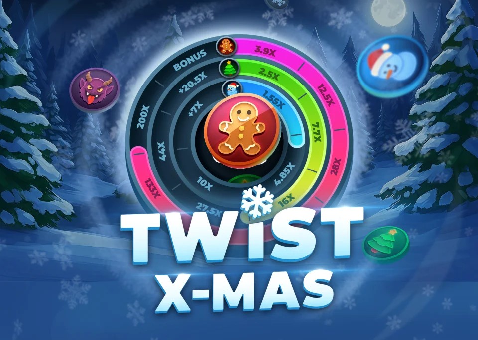 Twist X-mas casino game by InOut – featured logo at PlayMojo Casino